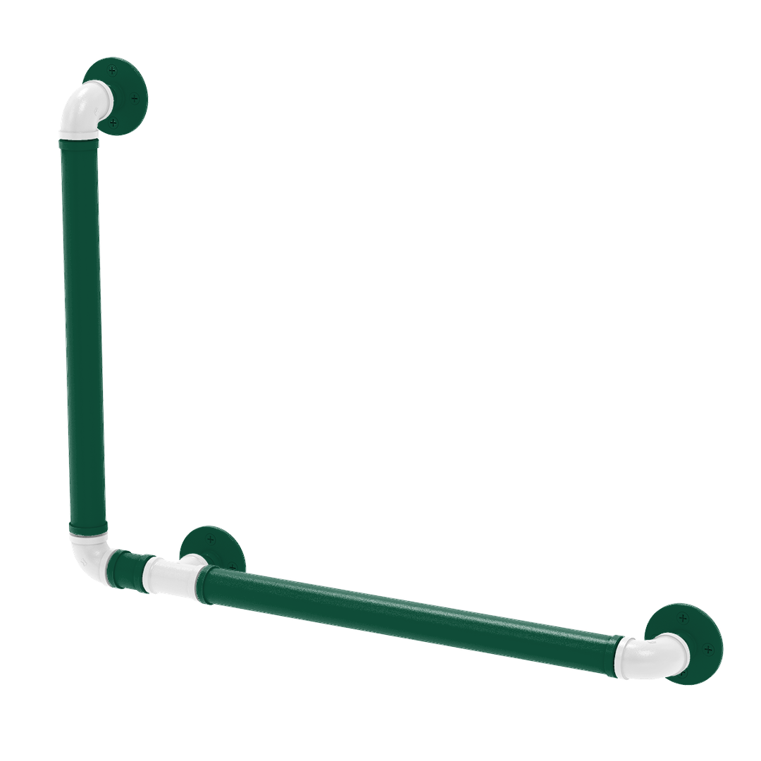Gridiron Collection 90 Degree Grab Bar Left Hand New York Green and White Edition