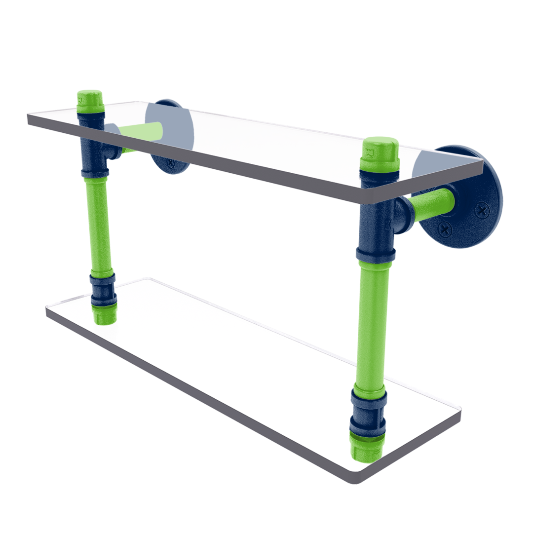 Gridiron Collection Double Glass Shelf Seattle Edition