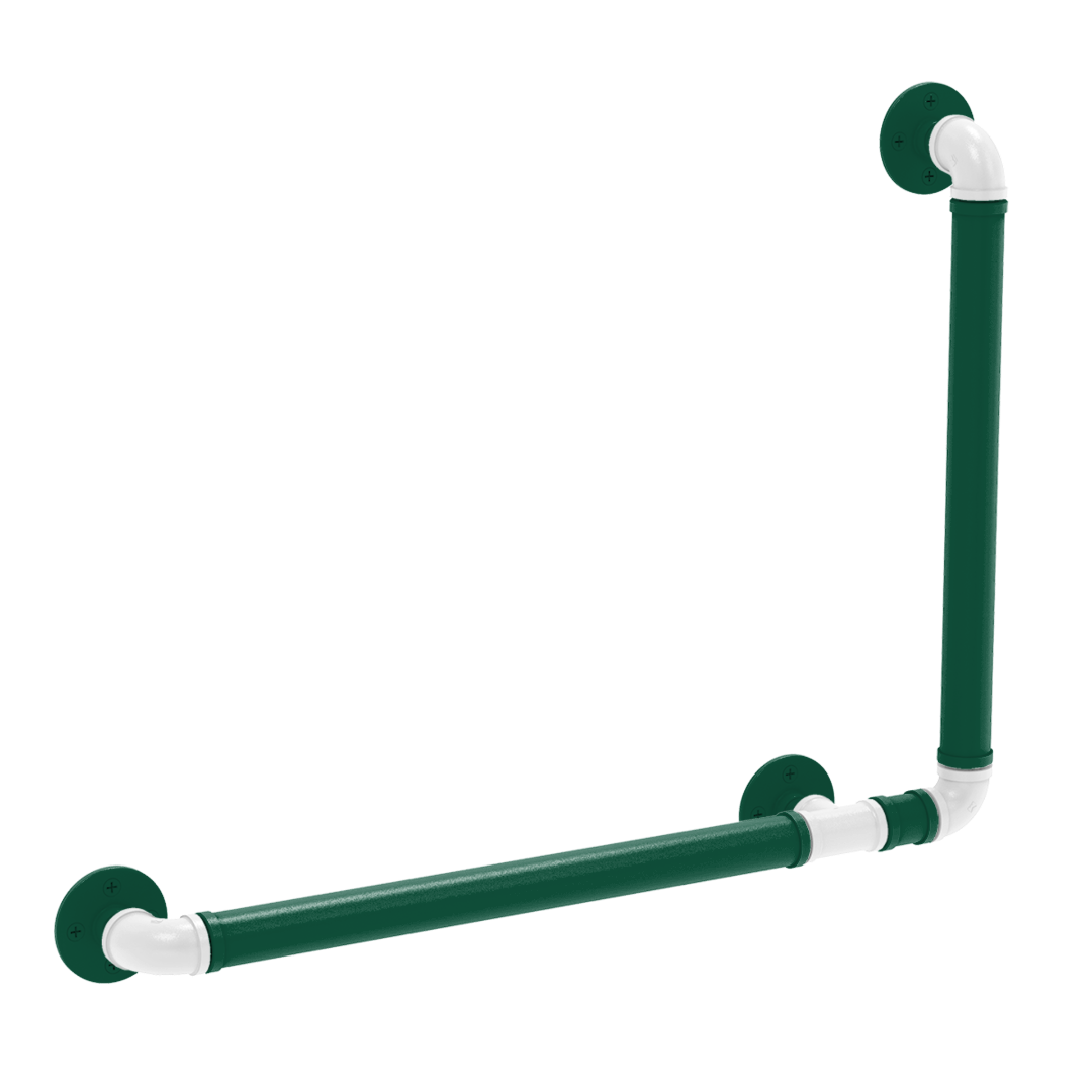 Gridiron Collection 90 Degree Grab Bar Right Hand New York Green and White Edition
