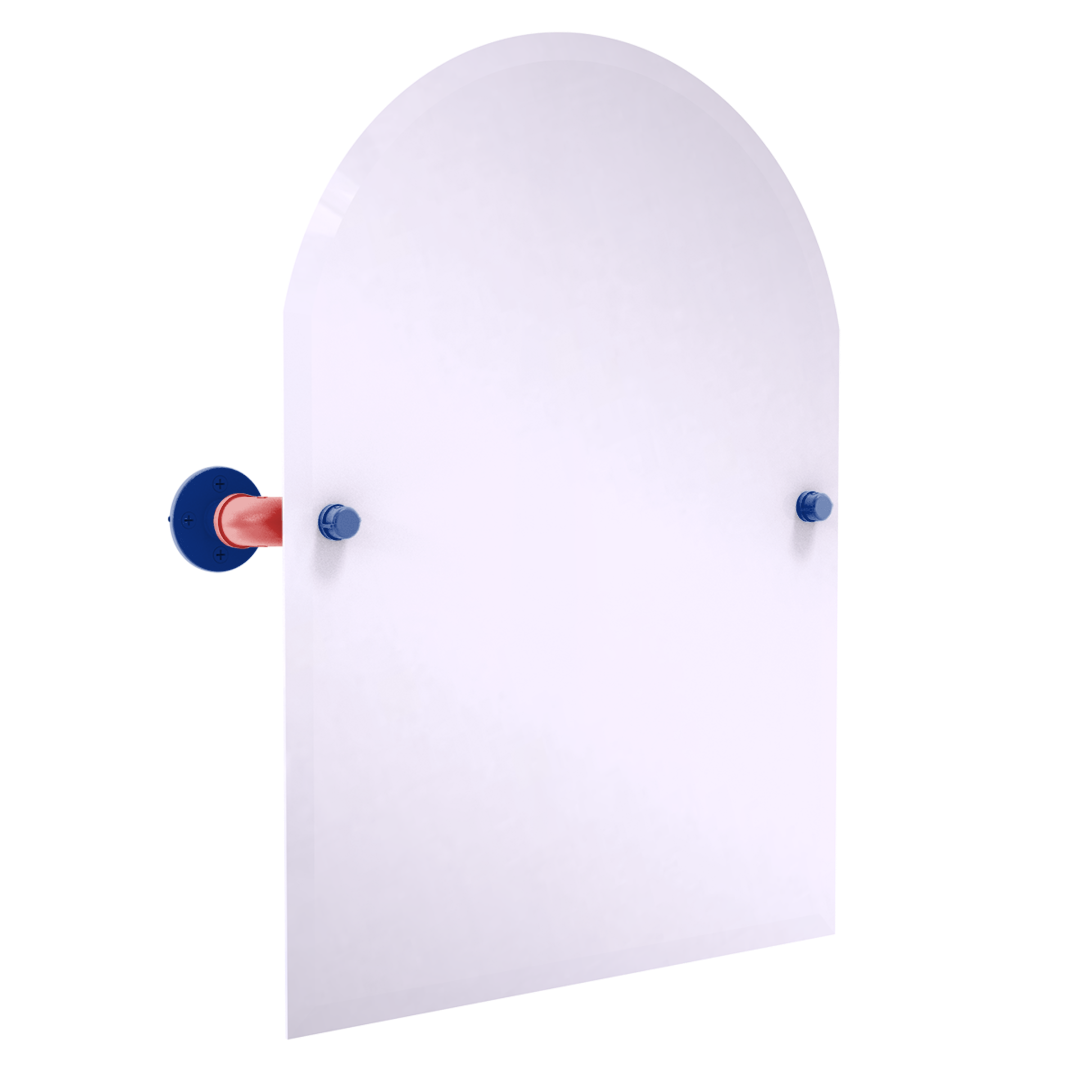 Diamond Collection Frameless Arched Top Wall Mounted Tilt Mirror Chicago North Side Edition