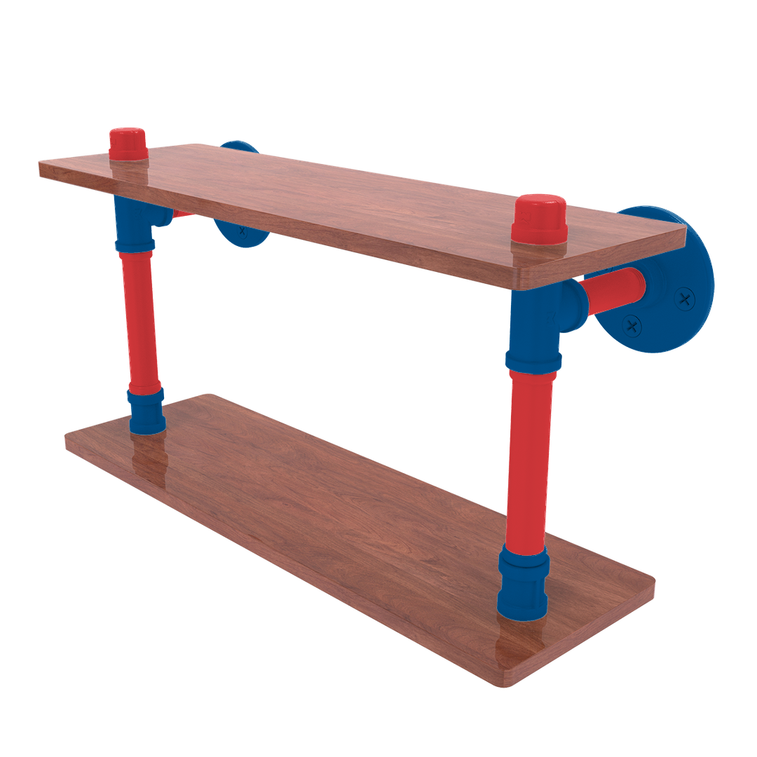 Diamond Collection Wood Double Shelf Los Angeles Chavez Ravine Edition