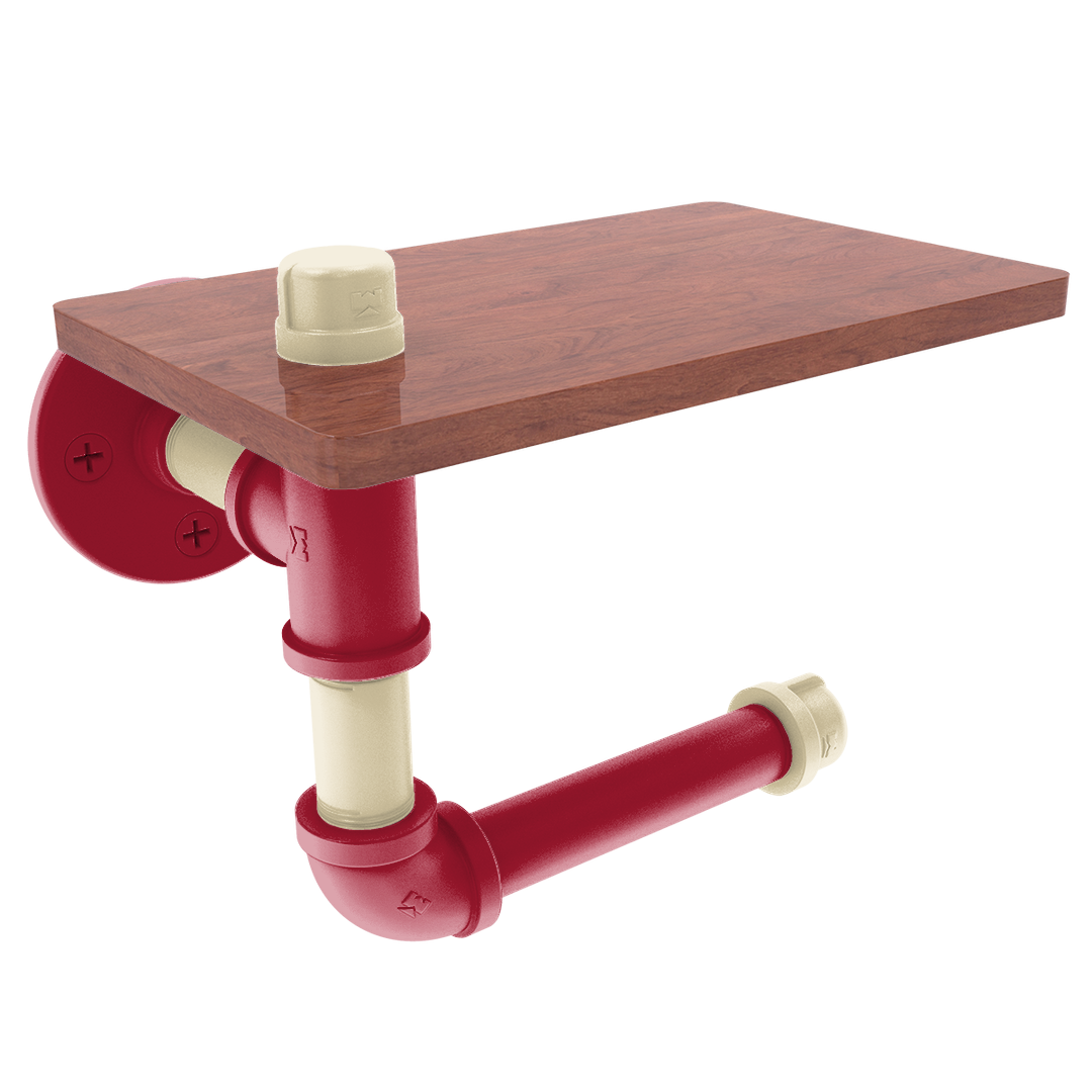 Diamond Collection Toilet Paper Holder with Wood Shelf Arizona Edition