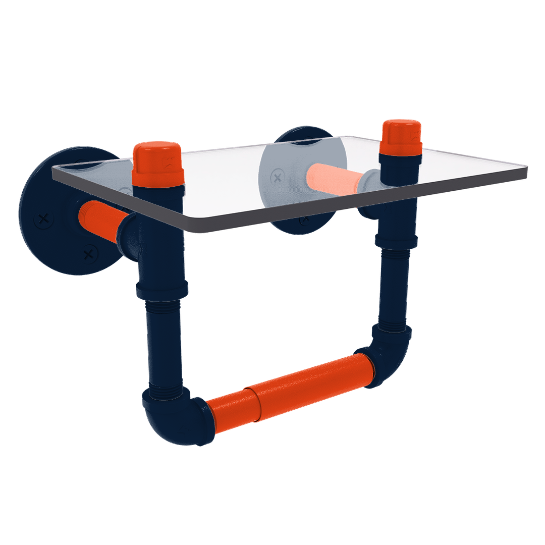 Diamond Collection Toilet Tissue Holder with Glass Shelf Detroit Edition