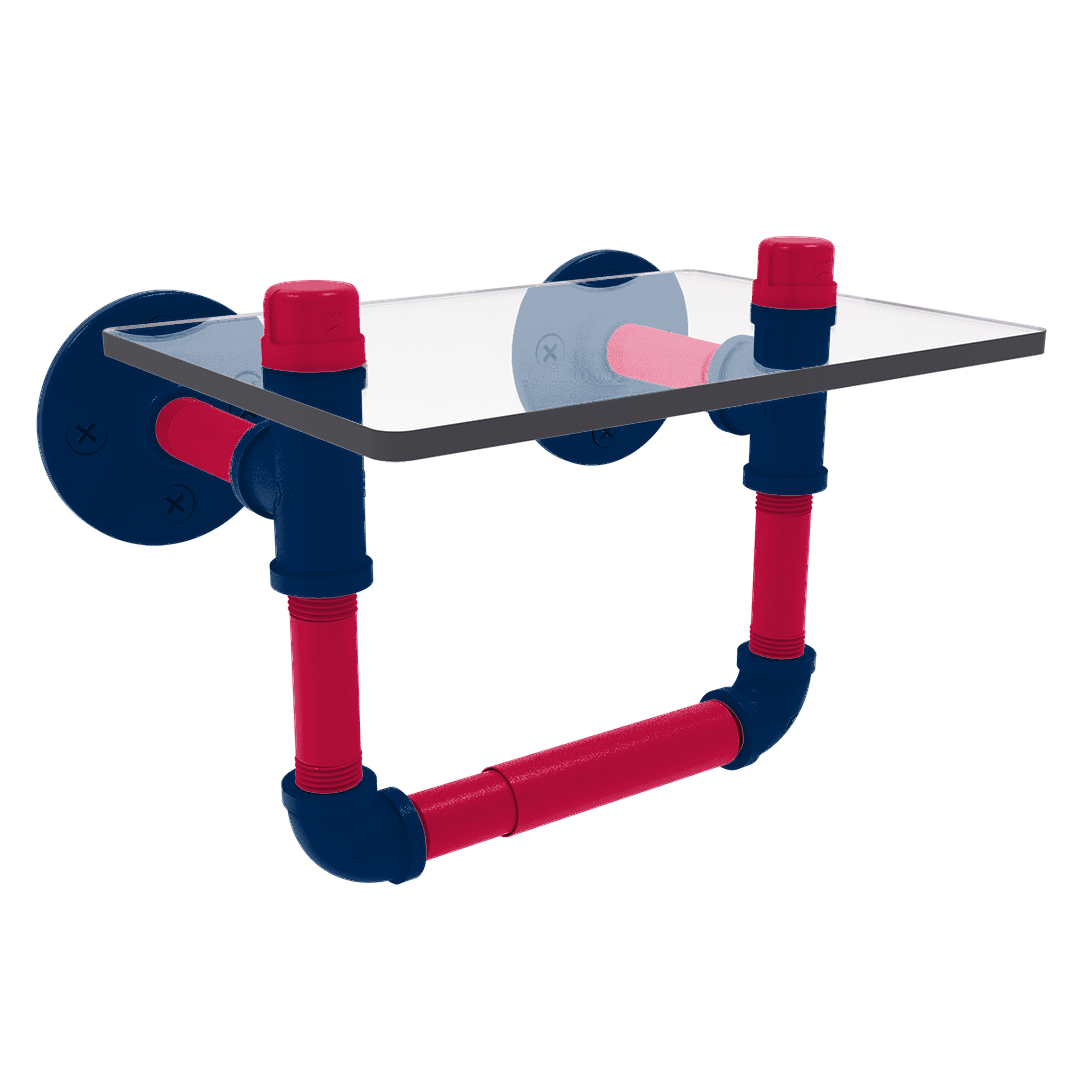 Diamond Collection Toilet Tissue Holder with Glass Shelf Minnesota Edition