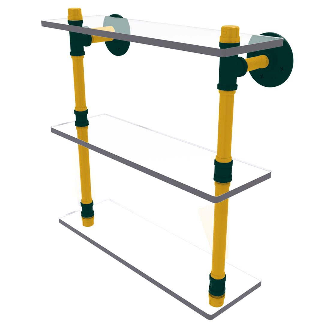 Diamond Collection Triple Glass Shelf Oakland Edition