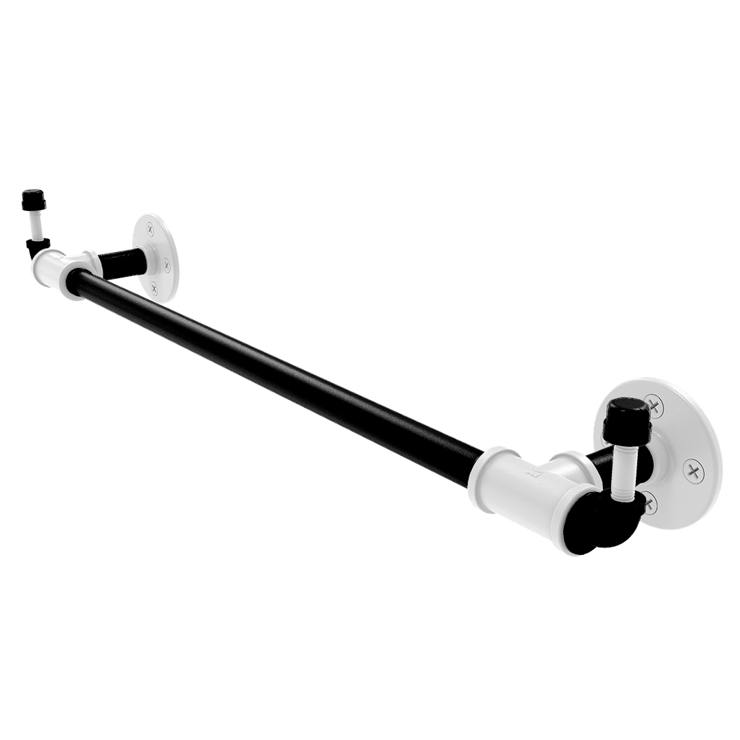 Hardwood Collection Towel Bar with Integrated Hooks Brooklyn Edition