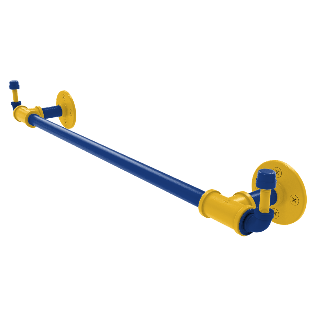 Hardwood Collection Towel Bar with Integrated Hooks Golden State Edition