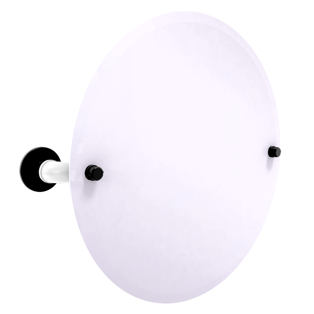 Hardwood Collection Frameless Round Wall Mounted Tilt Mirror Brooklyn Edition