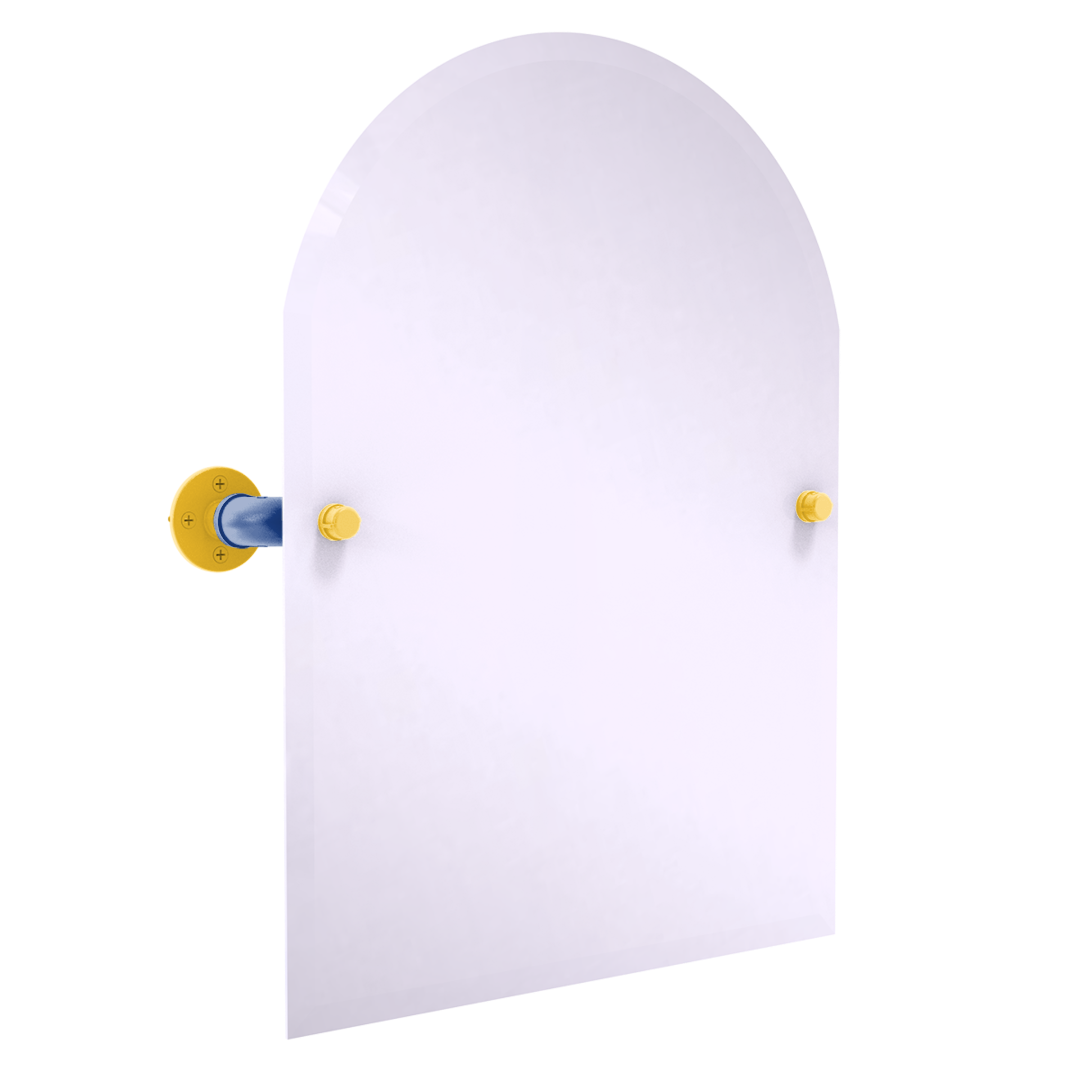 Hardwood Collection Frameless Arched Top Wall Mounted Tilt Mirror Golden State Edition