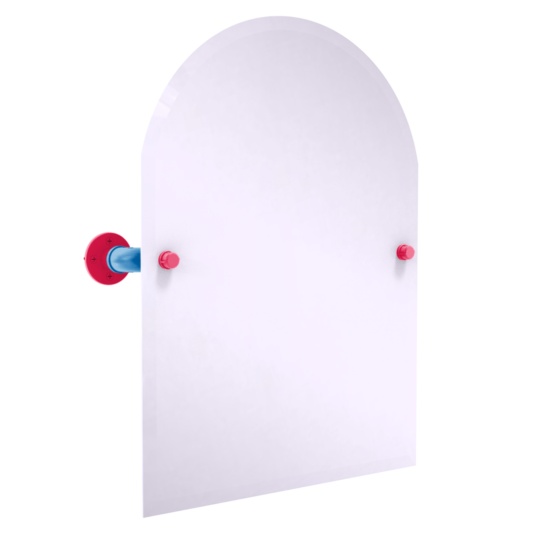 Hardwood Collection Frameless Arched Top Wall Mounted Tilt Mirror Philadelphia Edition