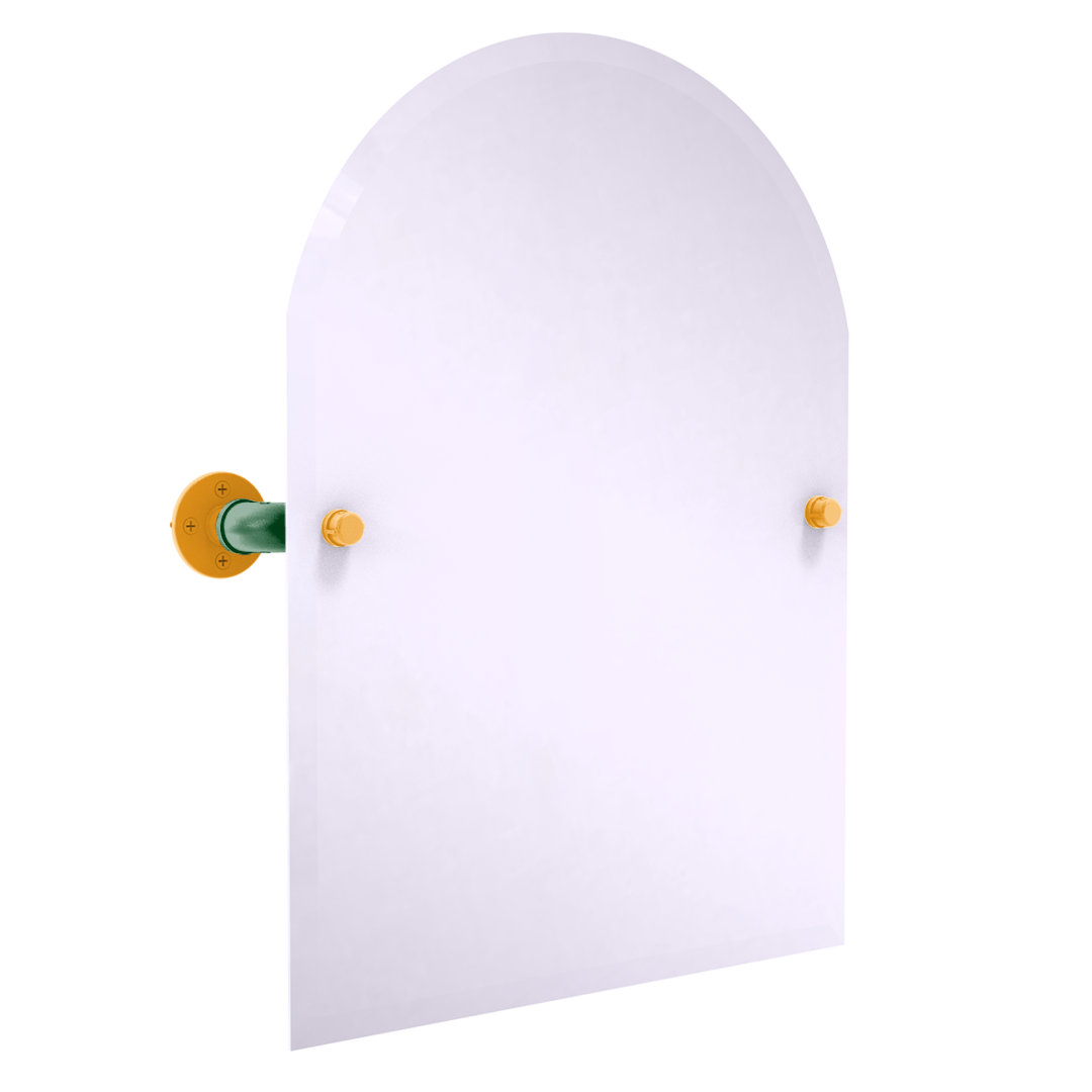 Hardwood Collection Frameless Arched Top Wall Mounted Tilt Mirror Utah Edition