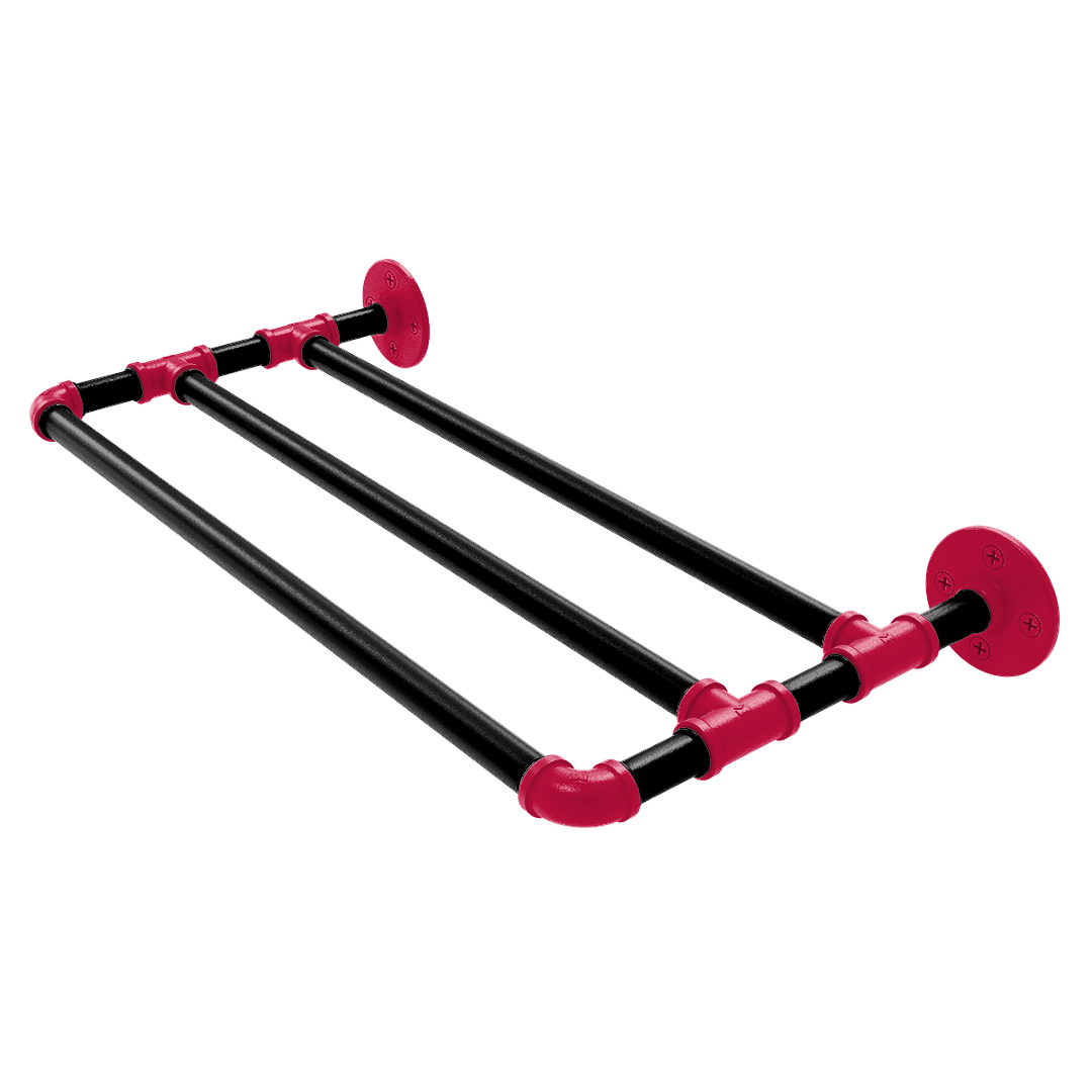 Hardwood Collection Wall Mounted Towel Shelf Chicago Edition