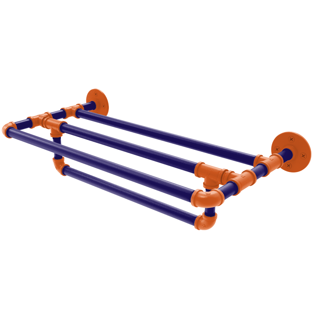 Hardwood Collection Wall Mounted Towel Shelf with Towel Bar Phoenix Edition