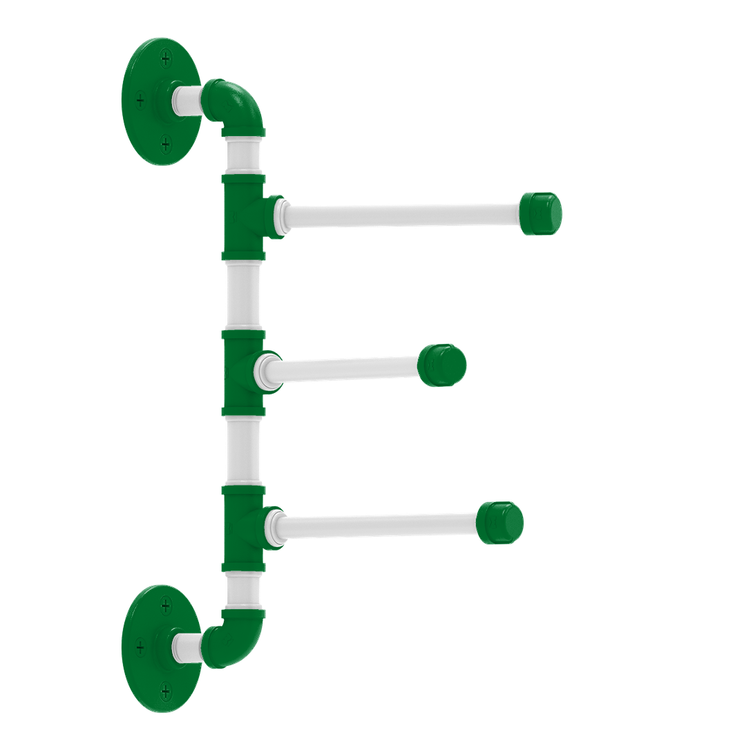 Hardwood Collection 3 Swing Arm Vertical Towel Bar Boston Edition