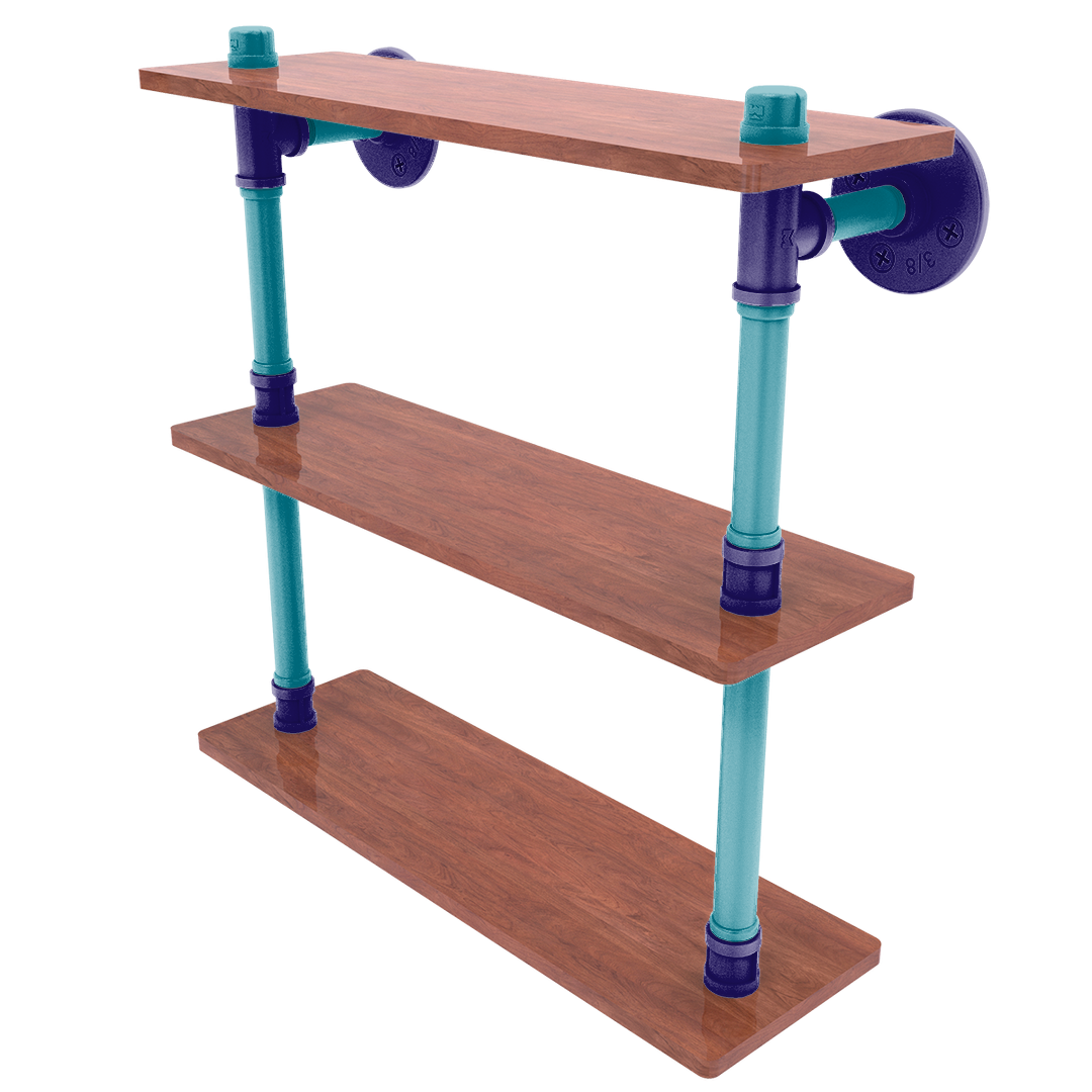 Hardwood Collection Ironwood Triple Shelf Charlotte Edition