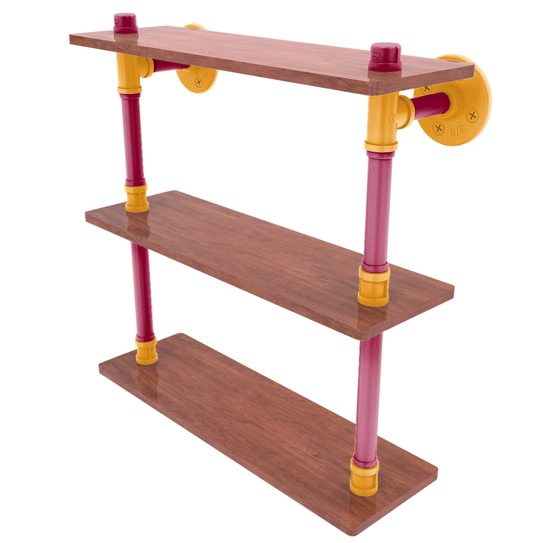 Hardwood Collection Ironwood Triple Shelf Miami Edition