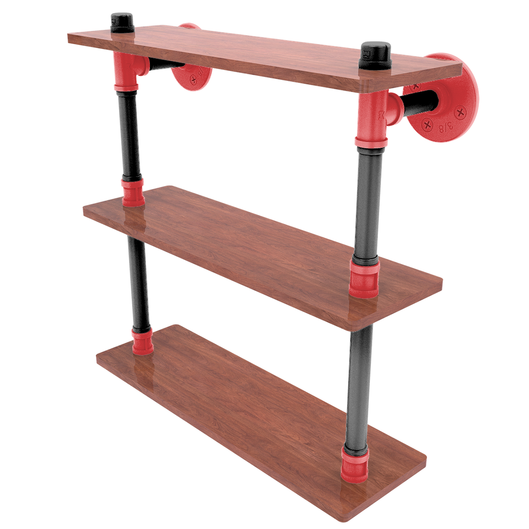 Hardwood Collection Ironwood Triple Shelf Portland Edition