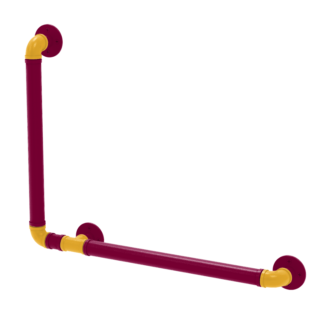 Hardwood Collection 90 Degree Grab Bar Left Hand Cleveland Edition