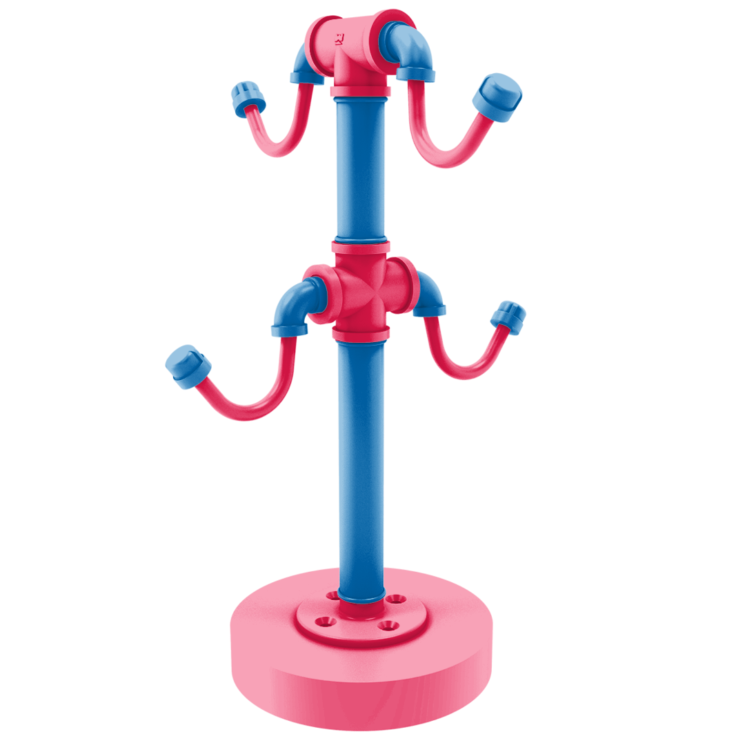 Hardwood Collection Countertop 4 Coffee Mug Holder Philadelphia Edition