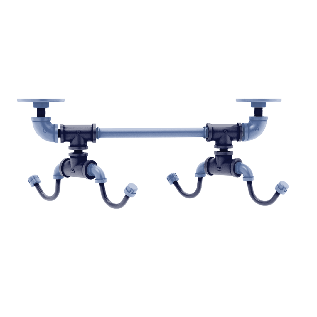 Hardwood Collection Under Cabinet 4 Coffee Mug Rack Memphis Edition