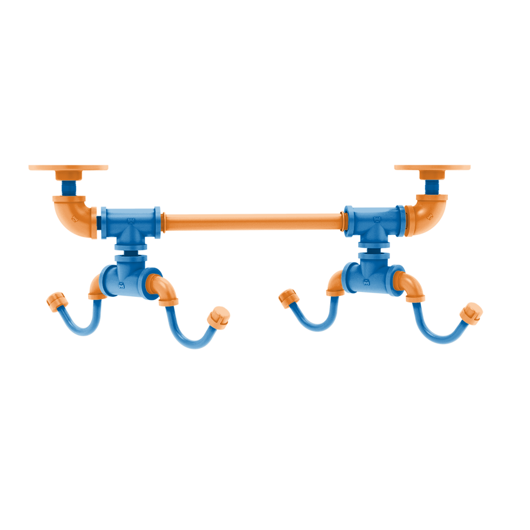 Hardwood Collection Under Cabinet 4 Coffee Mug Rack New York Edition