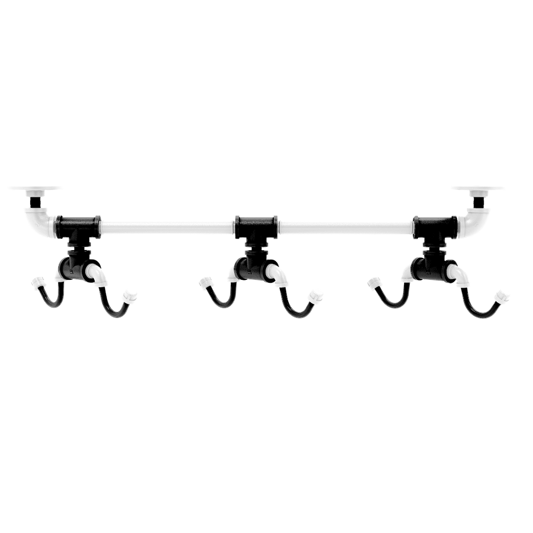 Hardwood Collection Under Cabinet 6 Coffee Mug Rack Brooklyn Edition