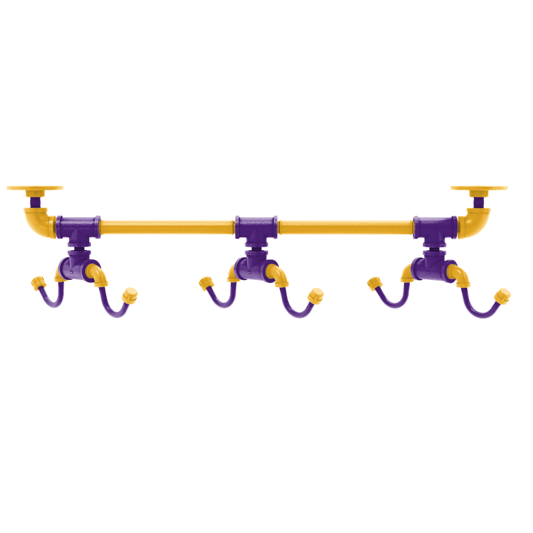 Hardwood Collection Under Cabinet 6 Coffee Mug Rack Los Angeles Hollywood Edition