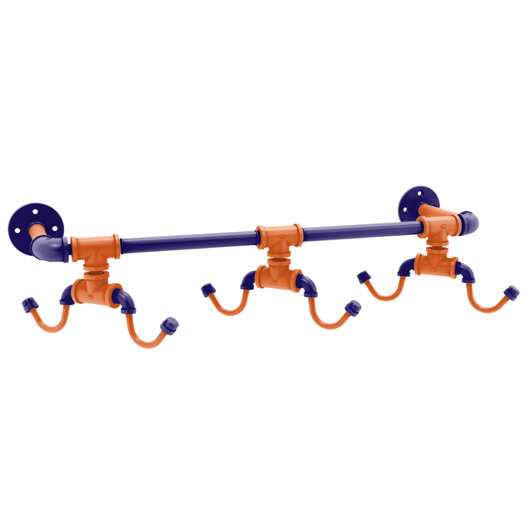 Hardwood Collection Wall Mounted 6 Coffee Mug Rack Phoenix Edition