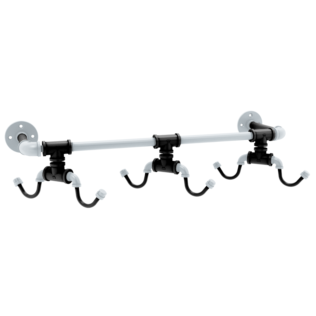 Hardwood Collection Wall Mounted 6 Coffee Mug Rack San Antonio Edition