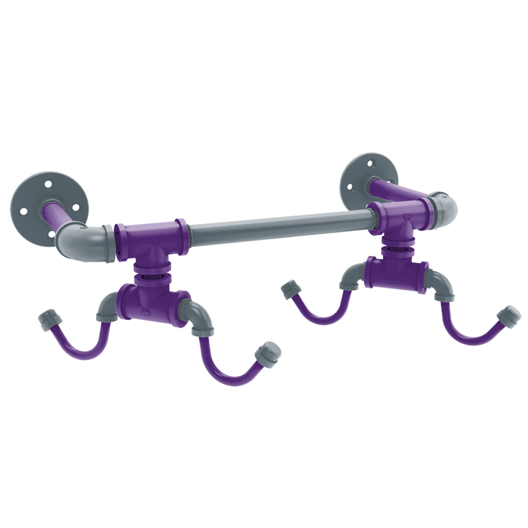 Hardwood Collection Wall Mounted 4 Coffee Mug Rack Sacramento Edition