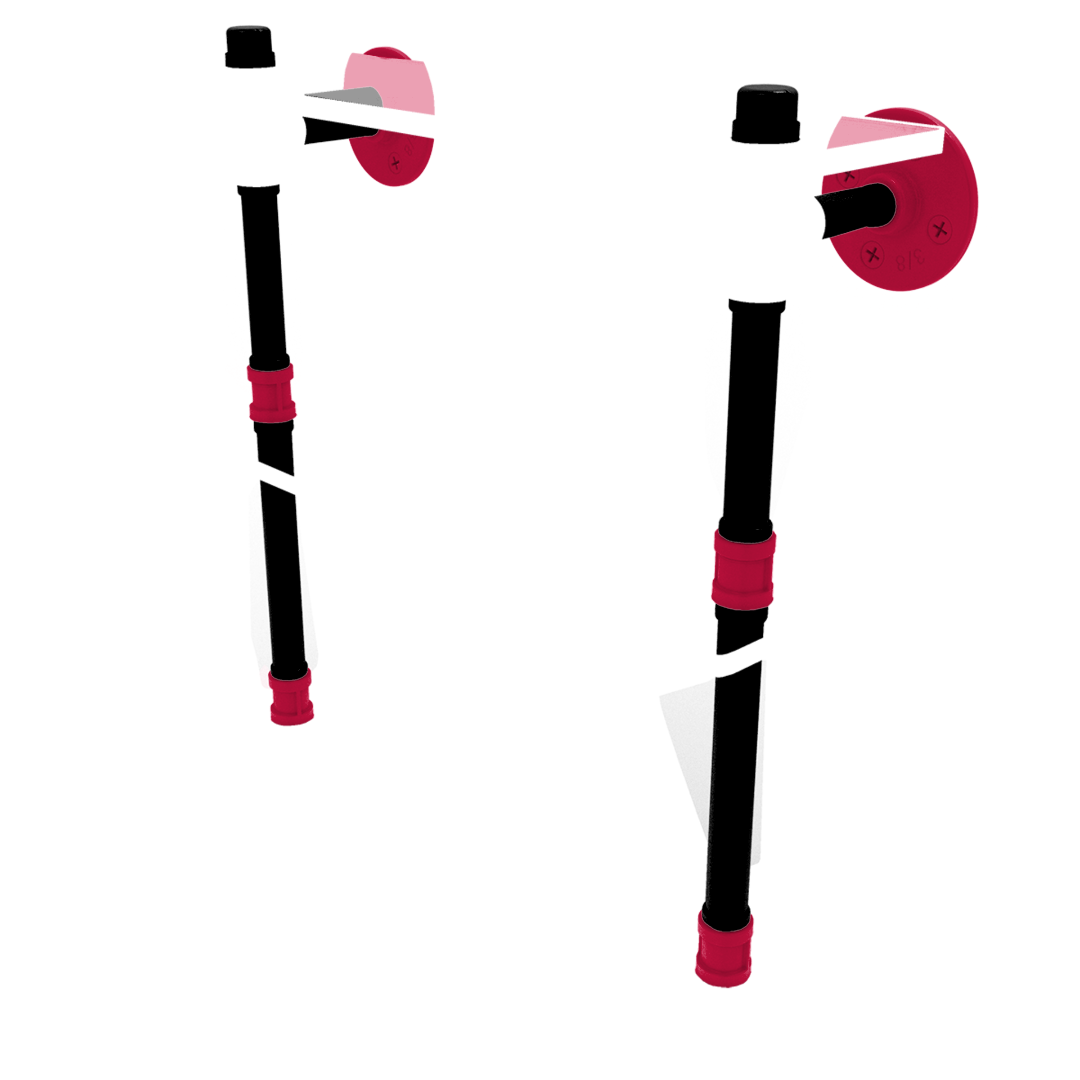 Hardwood Collection Triple Glass Shelf Houston Edition