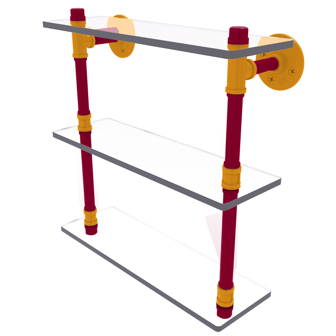 Hardwood Collection Triple Glass Shelf Miami Edition