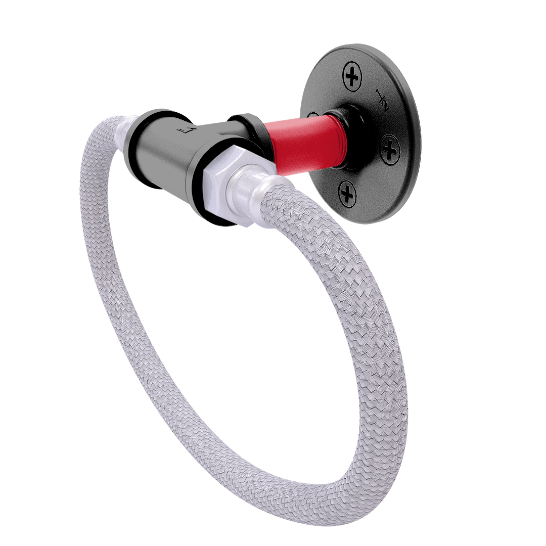 Slapshot Collection Towel Ring with Stainless Steel Braided Ring Carolina Edition