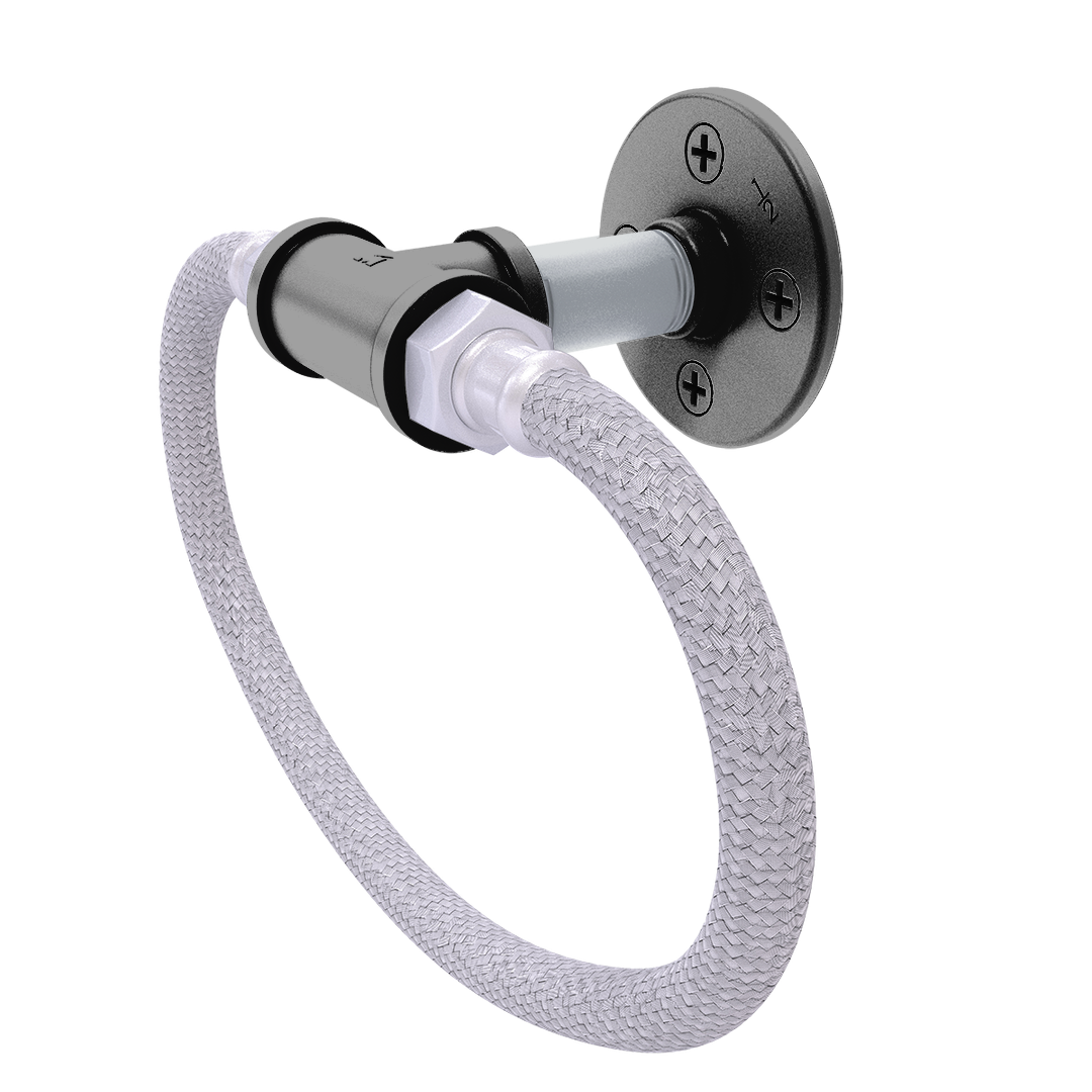 Slapshot Collection Towel Ring with Stainless Steel Braided Ring Los Angeles Edition