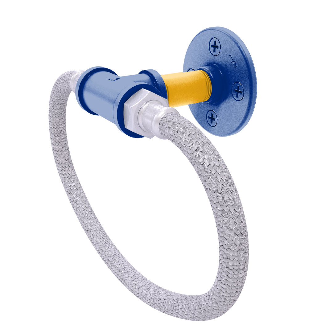 Slapshot Collection Towel Ring with Stainless Steel Braided Ring St. Louis Edition