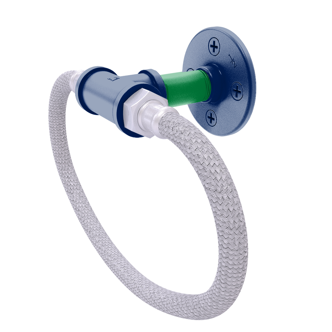 Slapshot Collection Towel Ring with Stainless Steel Braided Ring Vancouver Edition