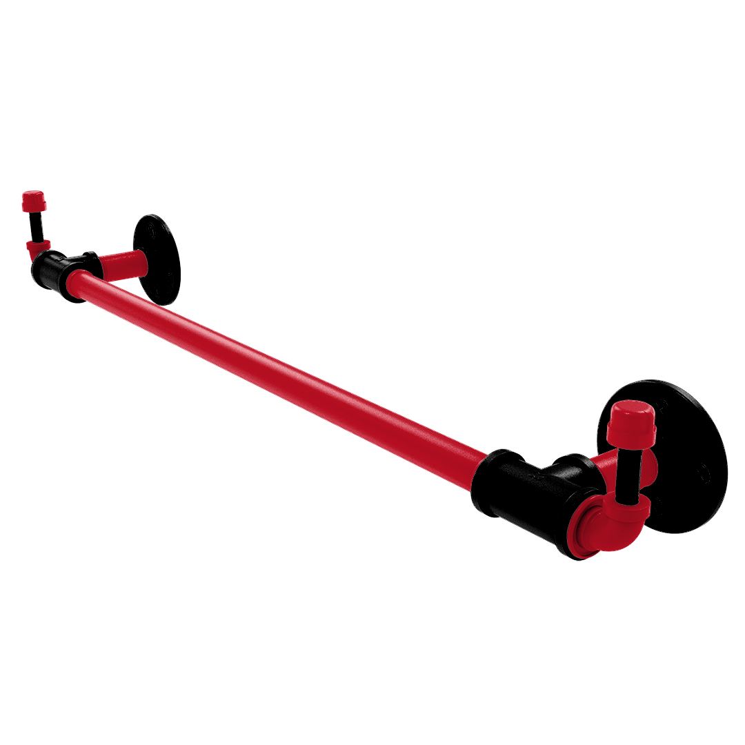 Slapshot Collection Towel Bar with Integrated Hooks Carolina Edition