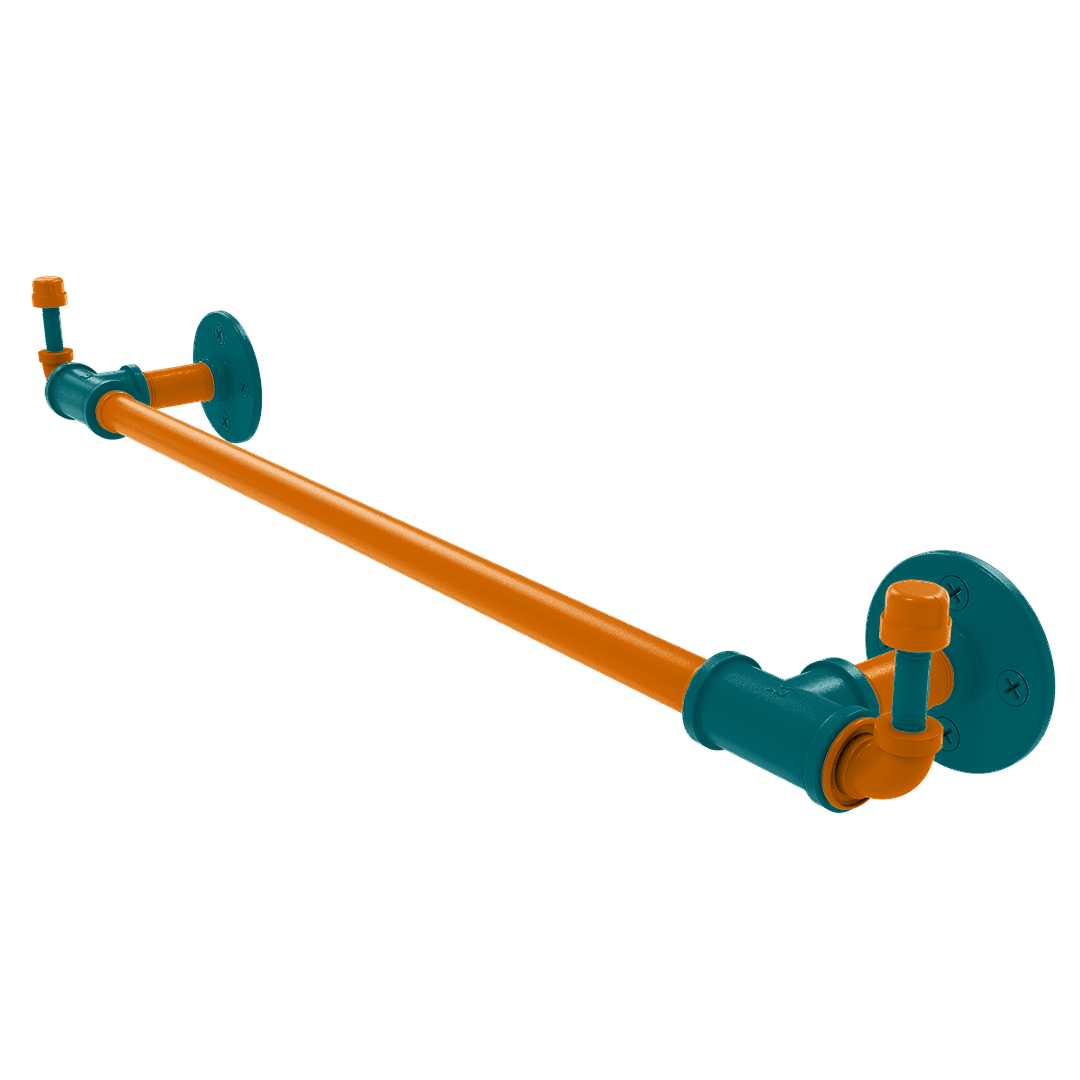 Slapshot Collection Towel Bar with Integrated Hooks San Jose Edition