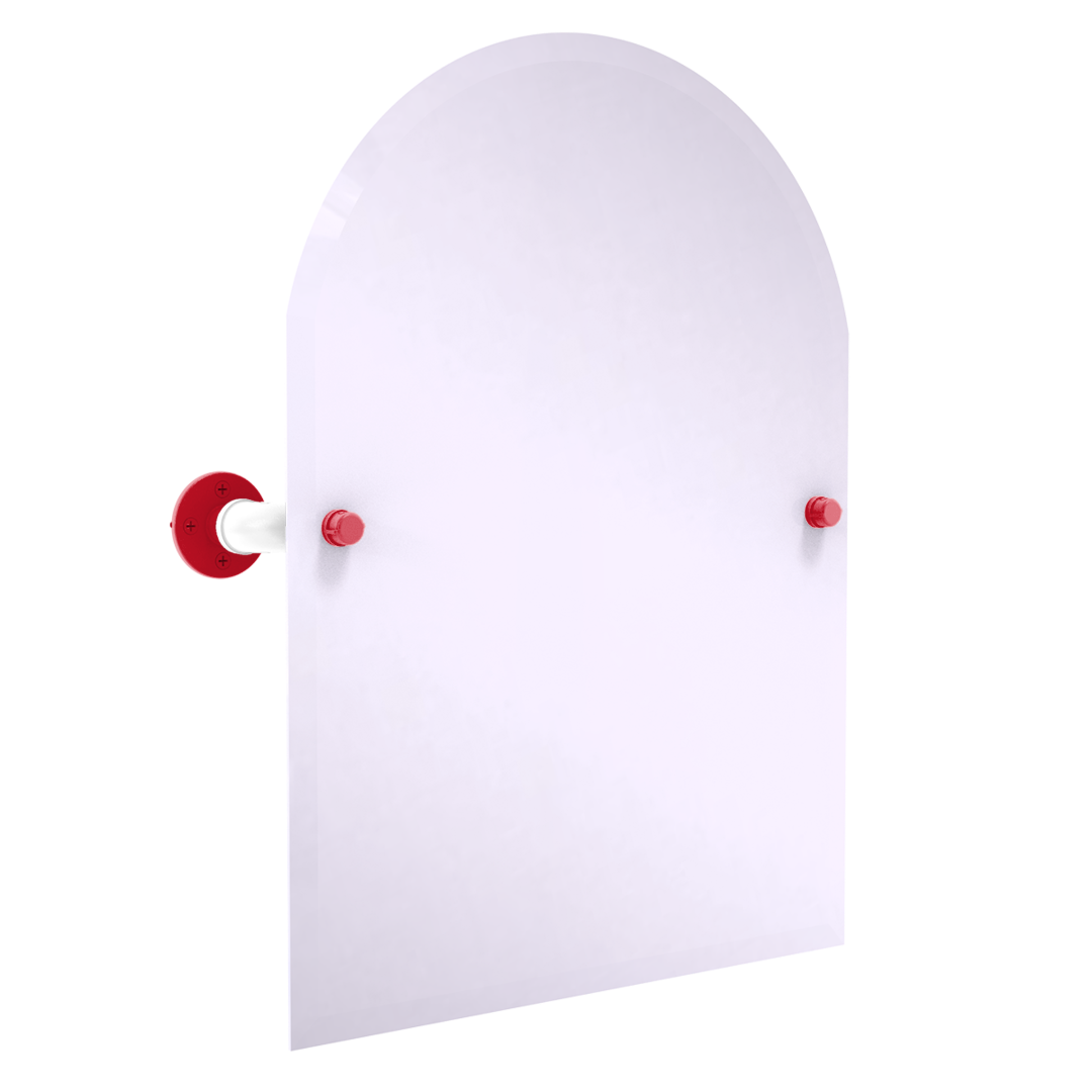 Slapshot Collection Frameless Arched Top Wall Mounted Tilt Mirror Detroit Edition