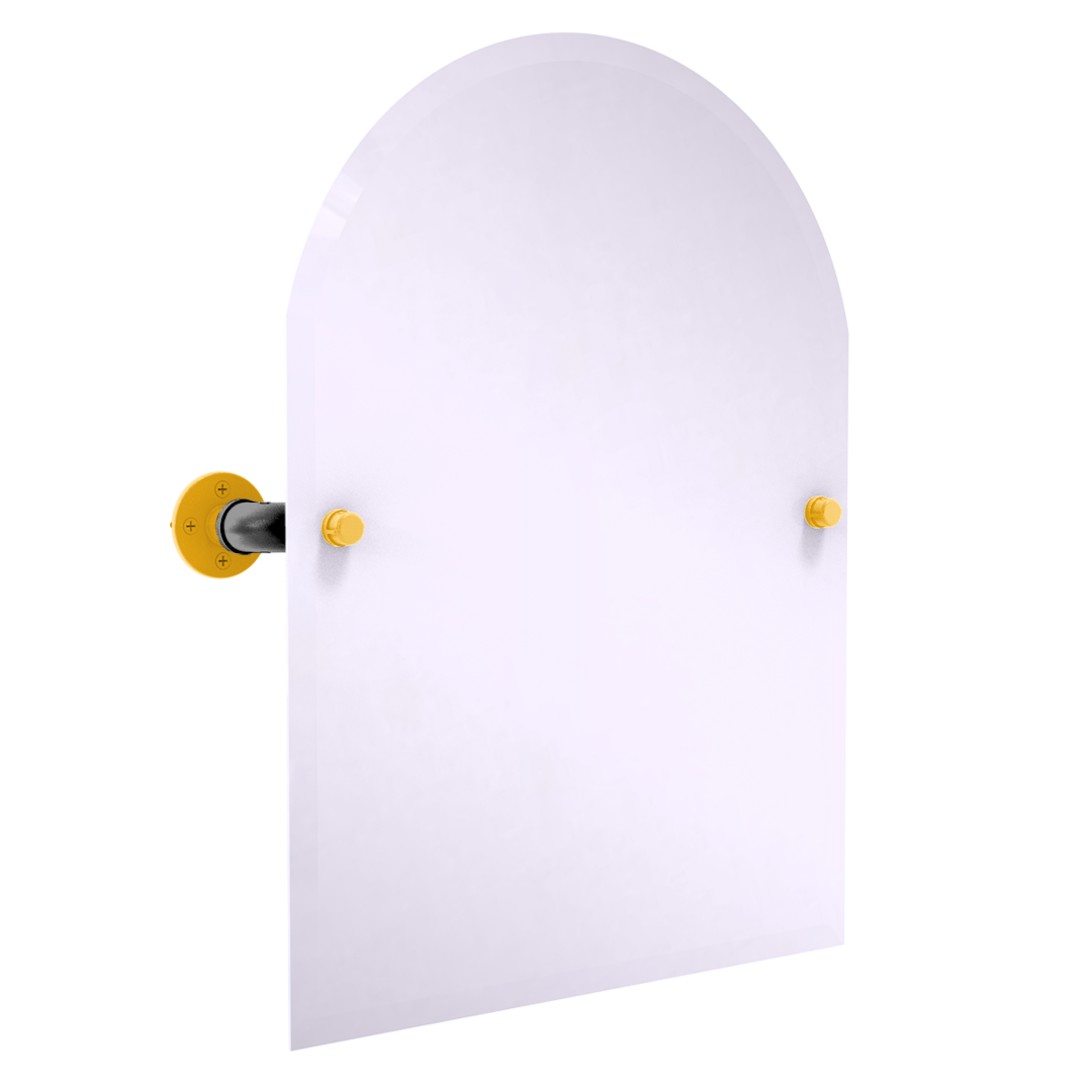 Slapshot Collection Frameless Arched Top Wall Mounted Tilt Mirror Pittsburgh Edition