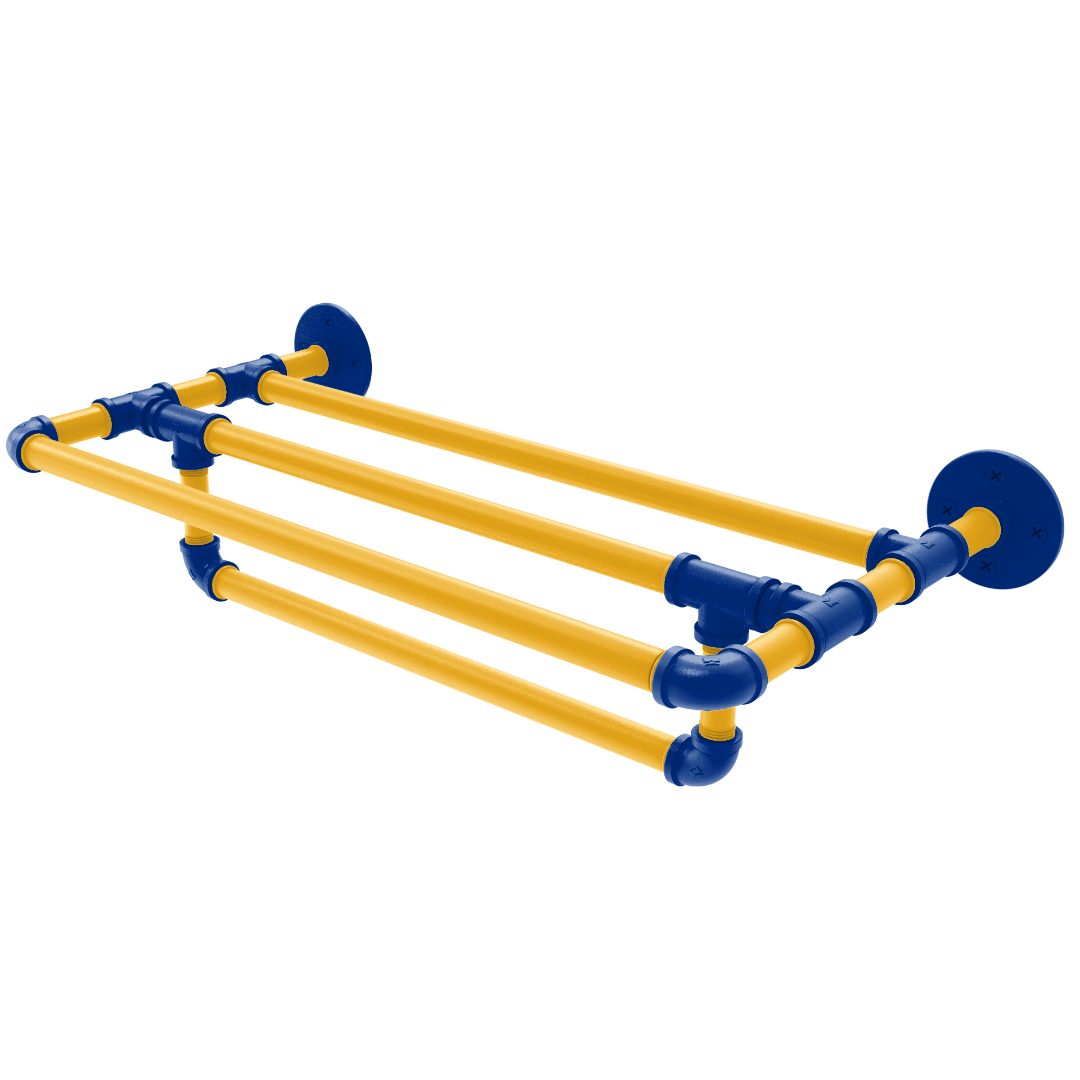 Slapshot Collection Wall Mounted Towel Shelf with Towel Bar Buffalo Edition