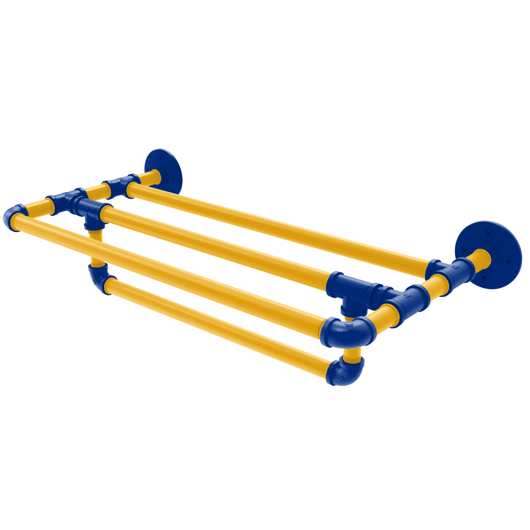 Slapshot Collection Wall Mounted Towel Shelf with Towel Bar St. Louis Edition