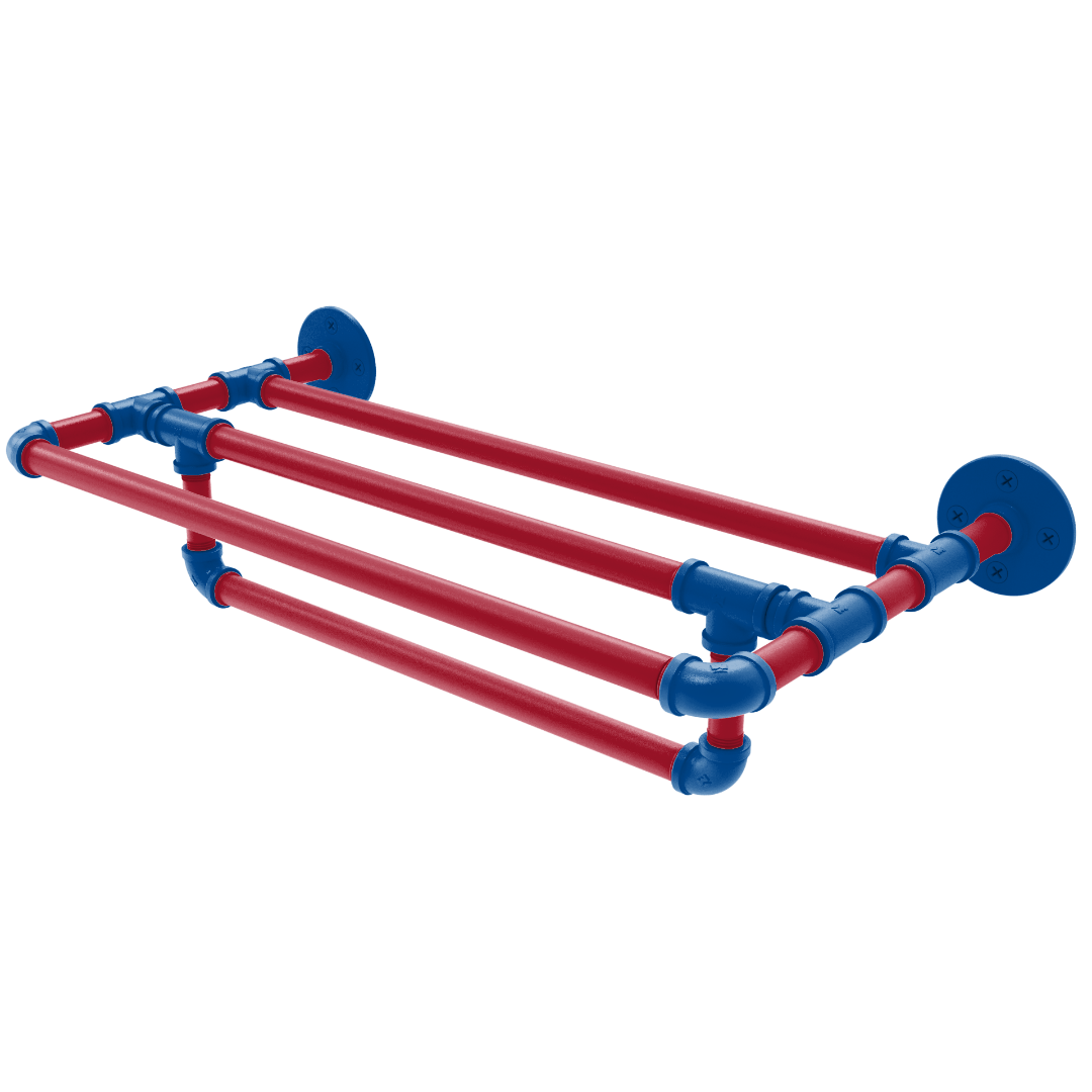 Slapshot Collection Wall Mounted Towel Shelf with Towel Bar Winnipeg Edition