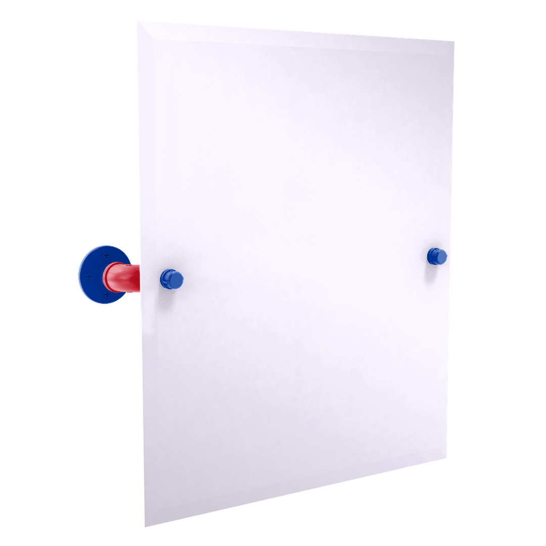 Slapshot Collection Frameless Rectangular Wall Mounted Tilt Mirror New York Big Apple Edition