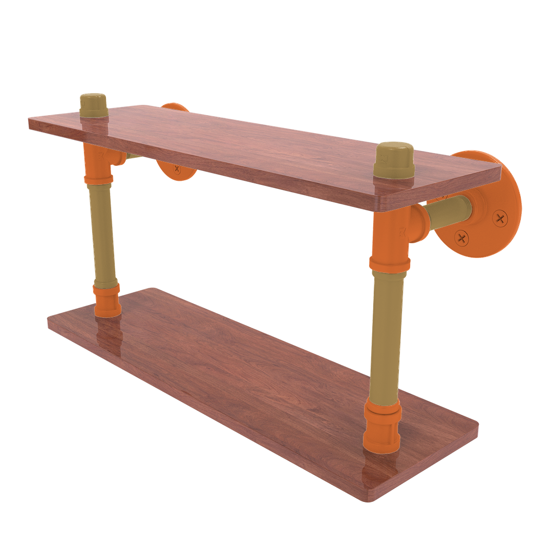 Slapshot Collection Wood Double Shelf Anaheim Edition