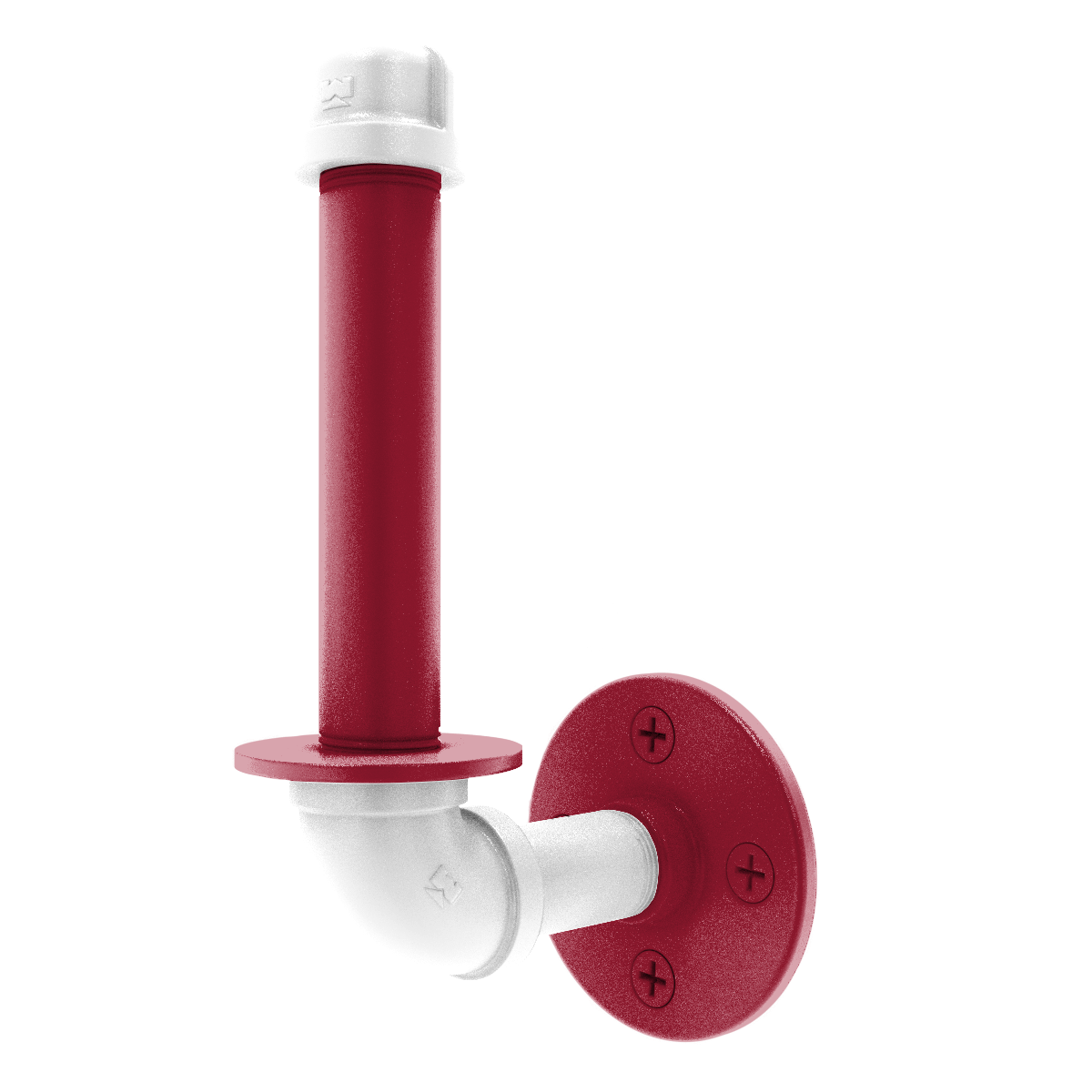 Collegiate Collection Upright Toilet Paper Holder Tidewater Red and White Edition