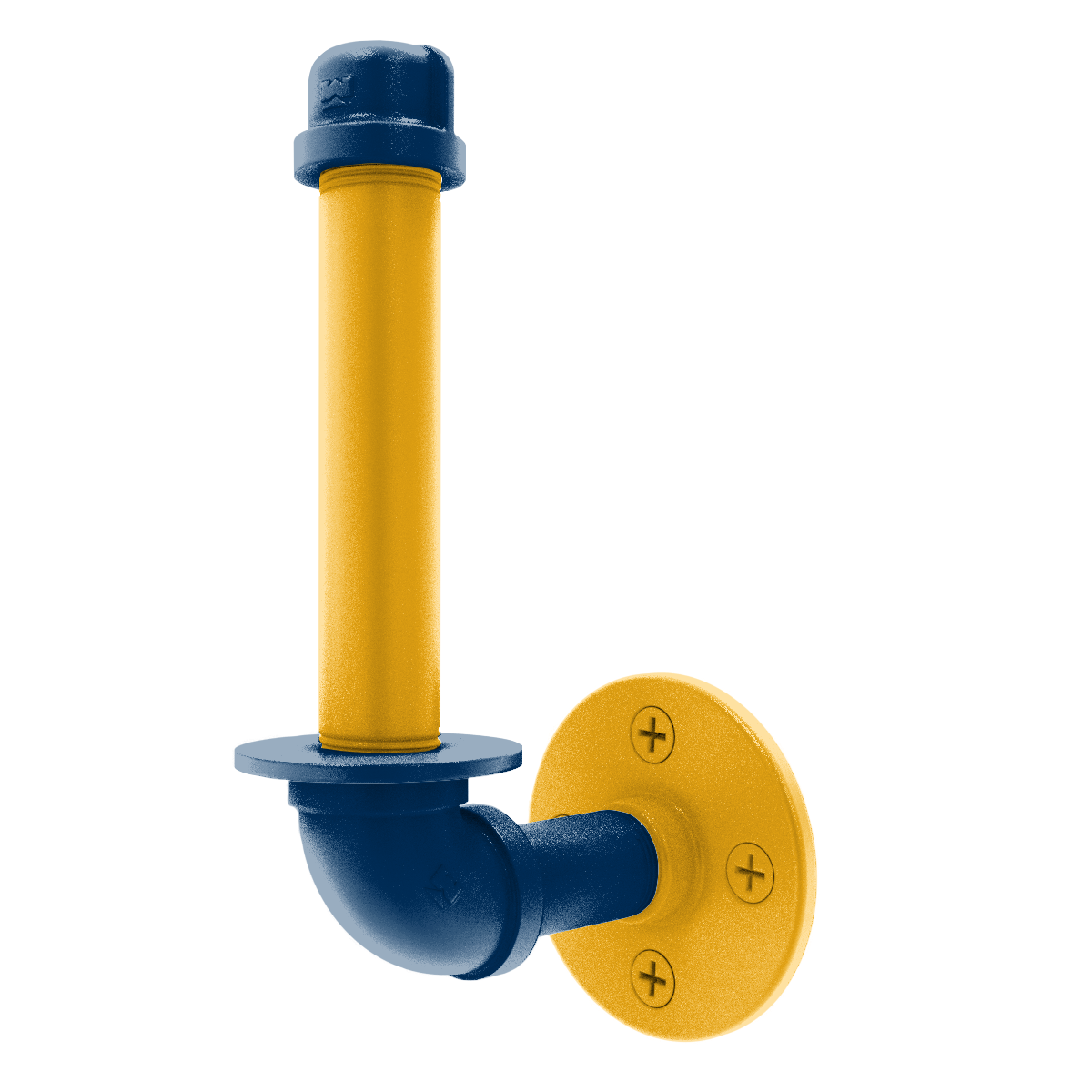 Collegiate Collection Upright Toilet Paper Holder Bay Area Blue and Gold Edition