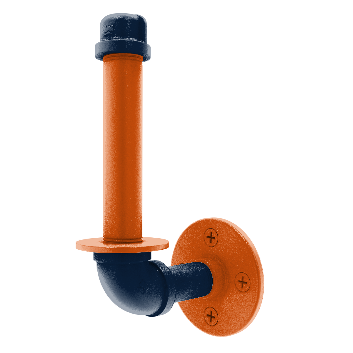 Collegiate Collection Upright Toilet Paper Holder Plainsmen Blue and Orange Edition