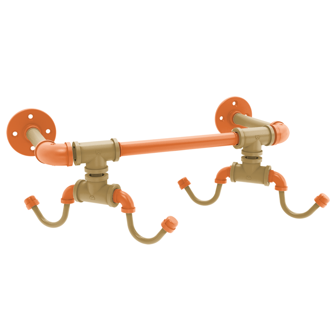 Slapshot Collection Wall Mounted 4 Coffee Mug Rack Anaheim Edition