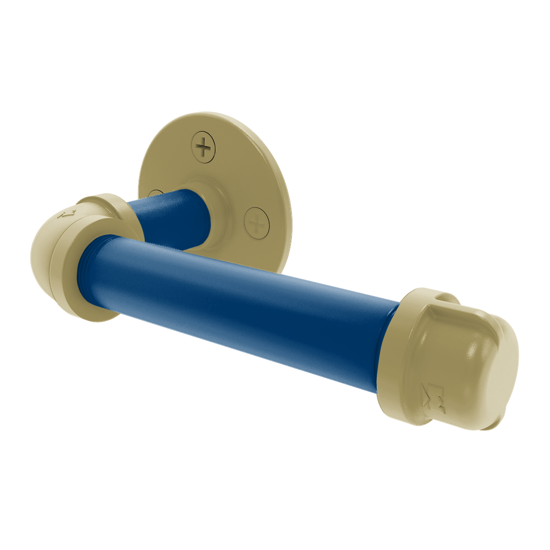 Collection European Style Toilet Tissue Holder Atlanta Gold and White Edition P-100-ETP